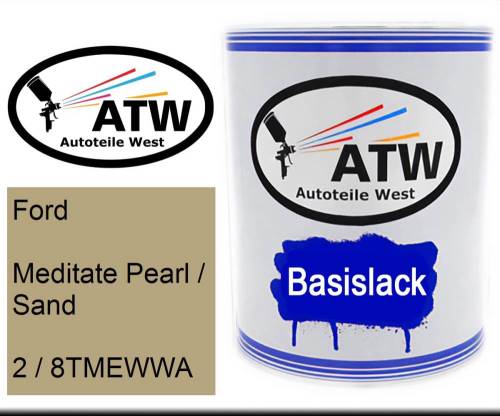 Ford, Meditate Pearl / Sand, 2 / 8TMEWWA: 1L Lackdose, von ATW Autoteile West.